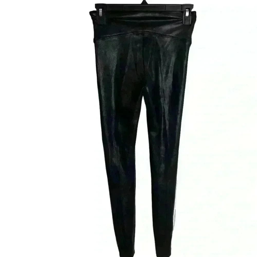 Spanx Faux Leather Side Stripe Leggings Size Small - Picture 8 of 12